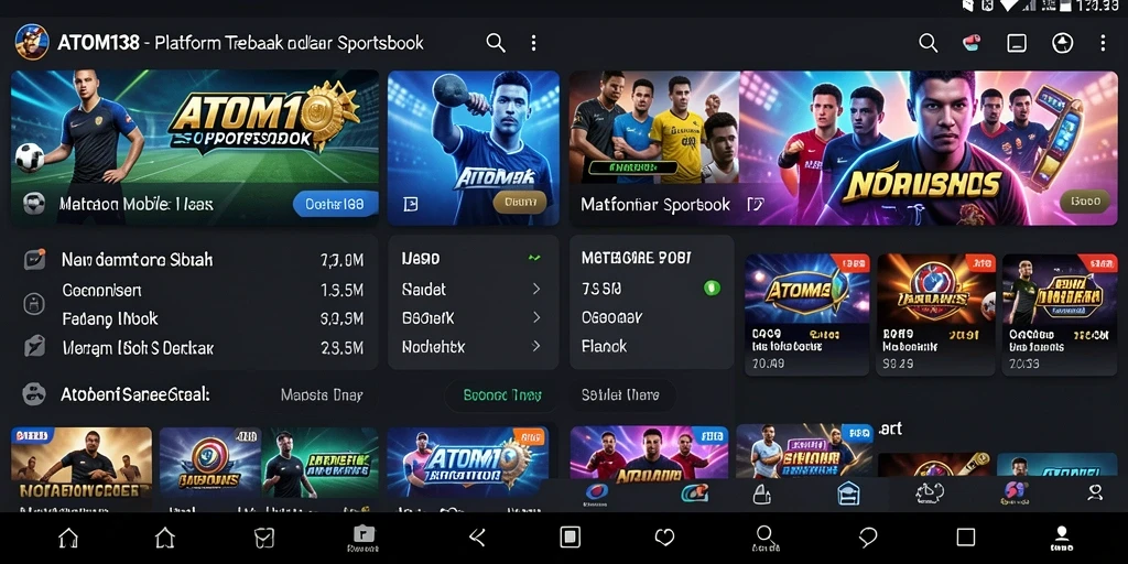 Tampilan gameplay menarik dari aplikasi Sportsbook ATOM138.