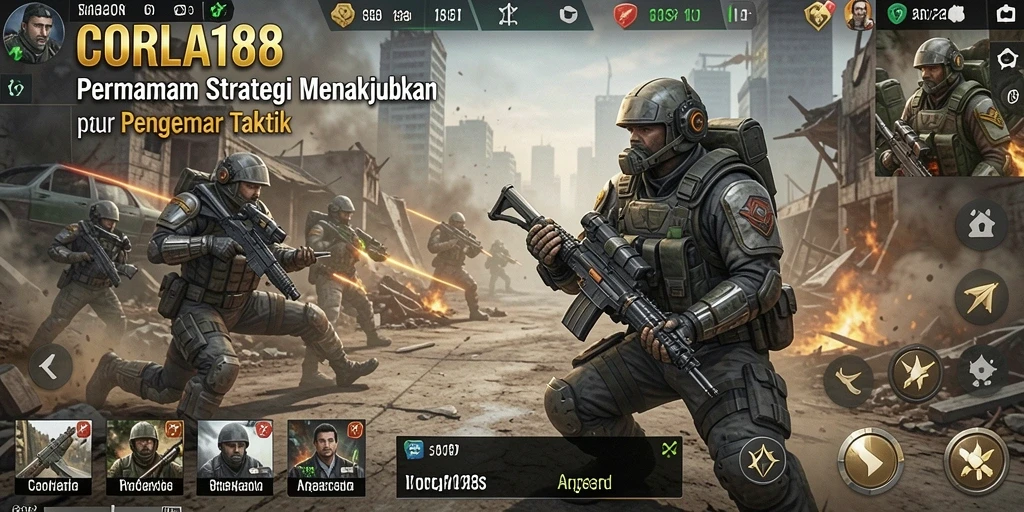 Tangkapan layar gameplay CORLA188 menampilkan aksi strategi yang mendebarkan.