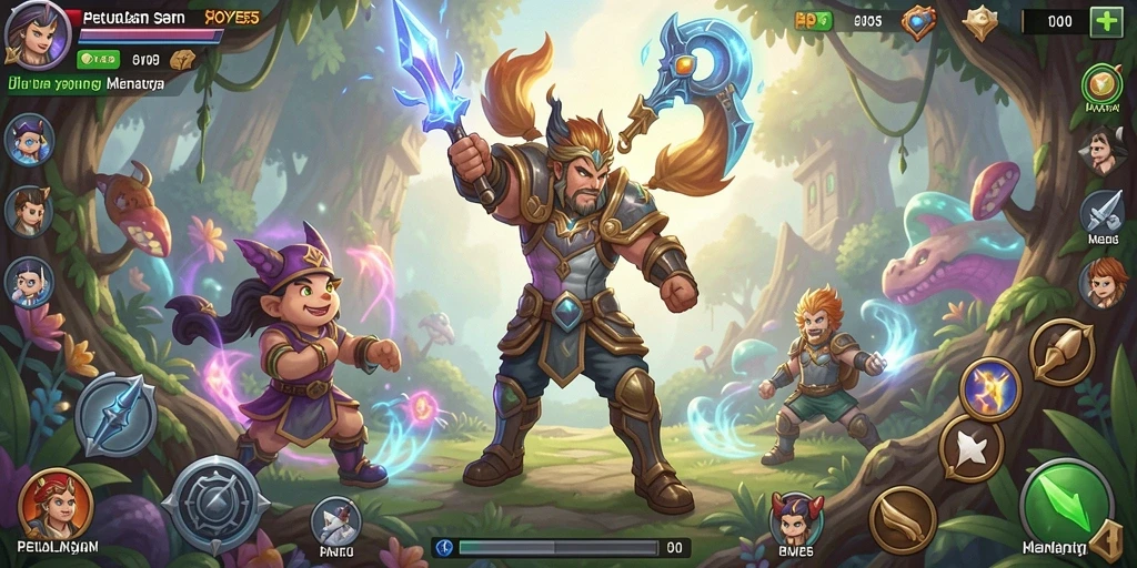Screenshot gameplay HOYE55 yang menampilkan petualangan seru dan rintangan menantang.