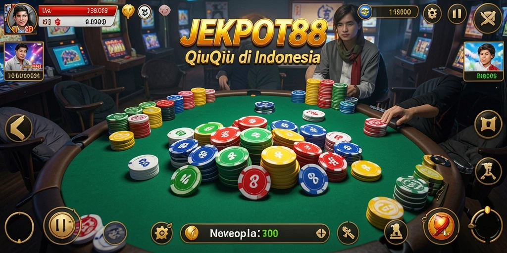 Tampilan gameplay QiuQiu dari JEKPOT88 yang mendebarkan.