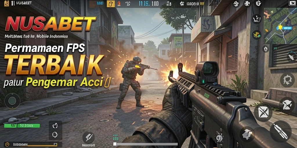 Tampilan gameplay menarik dari NUSABET dengan aksi FPS yang mendebarkan.