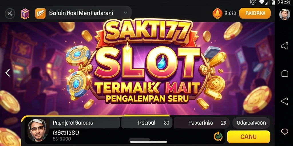 Screenshot SAKTI77 yang menampilkan momen seru bermain Slot.