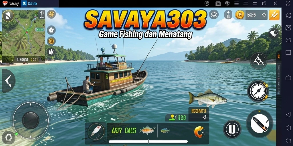 Tampilan gameplay SAVAYA303 dengan aksi memancing yang seru.